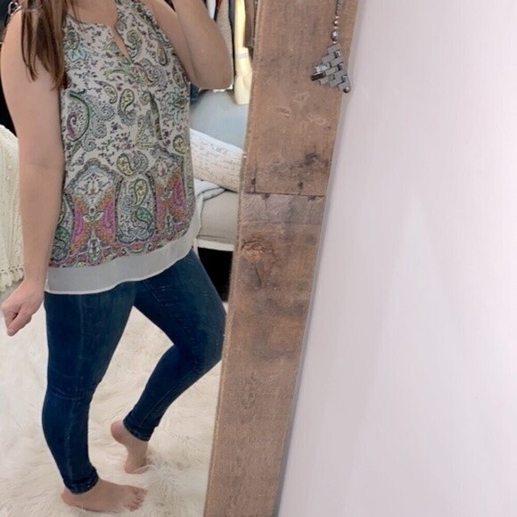 Daniel Rainn floral sleeveless top size large - Picture 3 of 7